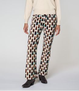 SASHA KUMI PLUM COTTON PANTS - - Storiatipic