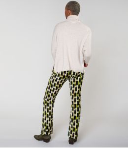 SASHA KUMI GREEN COTTON PANTS - - Storiatipic
