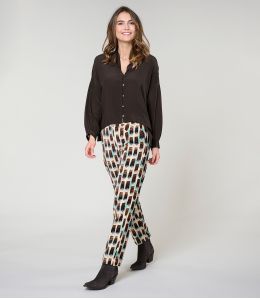LENY KUMI PLUM COTTON PANTS - - Storiatipic
