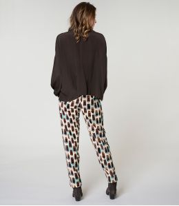 LENY KUMI PLUM COTTON PANTS - - Storiatipic