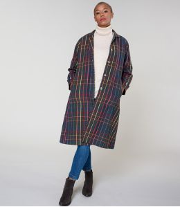 GUSTAVE TARTAN MULTI COAT in Cotton - - Storiatipic GUSTAVE TARTAN MULTI COAT in Cotton - - Storiatipic