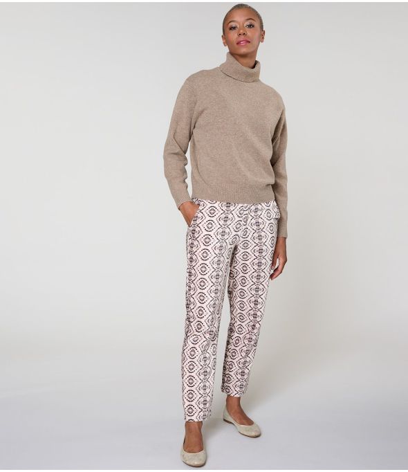 LENY BELEM BEIGE COTTON PANTS - - Storiatipic