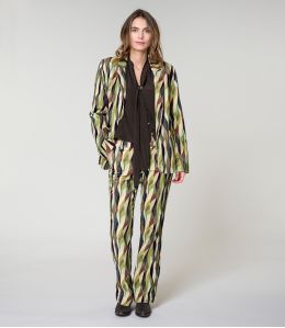 SASHA FLAMA GREEN Viscose pants - - Storiatipic SASHA FLAMA GREEN Viscose pants - - Storiatipic