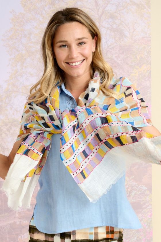 BRIGITE Linen Scarf - - Storiatipic