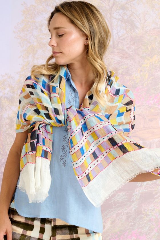 BRIGITE Linen Scarf - - Storiatipic