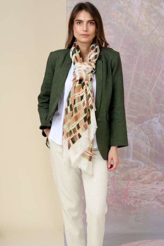 BRIGITE Linen Scarf - - Storiatipic