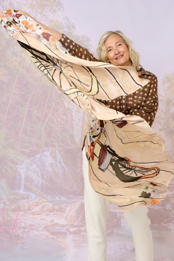 DANY Modal Scarf, Silk - - Storiatipic