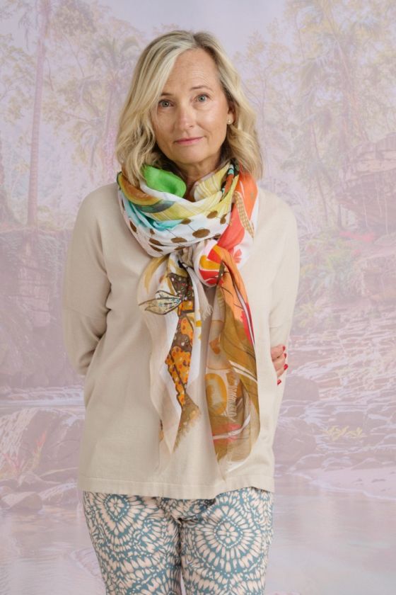 EDWIG Modal Scarf, Silk - - Storiatipic