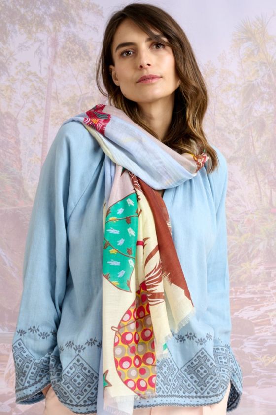 ELBE Modal Scarf, Silk - - Storiatipic
