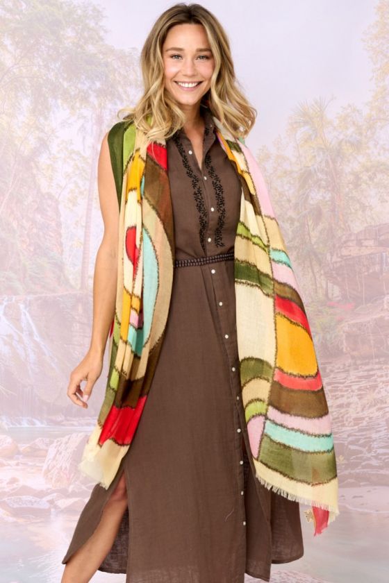 FLAVIE Modal scarf, wool - - Storiatipic