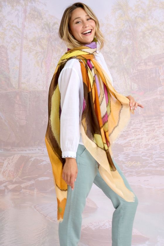 FLAVIE Modal scarf, wool - - Storiatipic