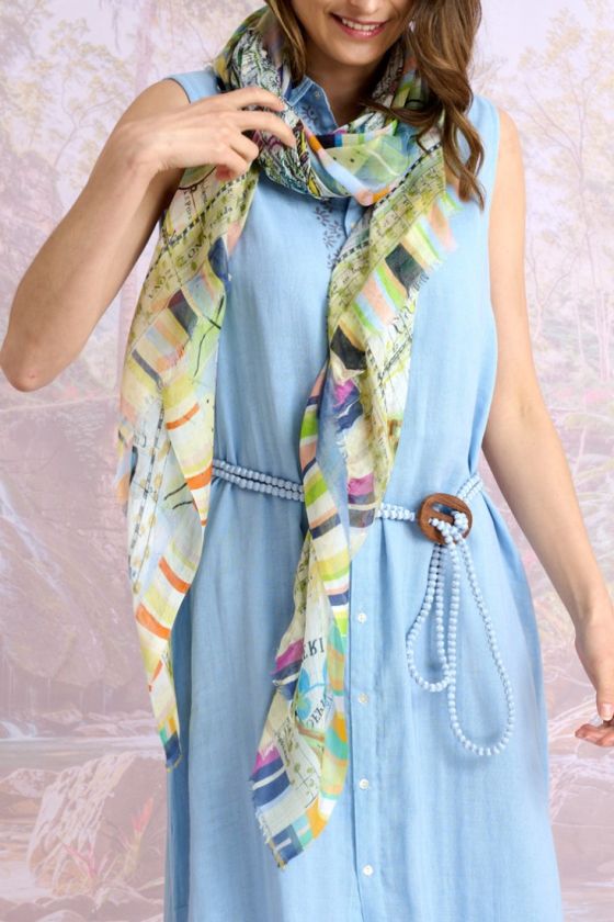 FLORIDA Silk Modal Scarf for Women 100 x 180 CM - - Storiatipic