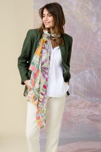 FLORIDA Silk Modal Scarf for Women 100 x 180 CM - - Storiatipic FLORIDA Silk Modal Scarf for Women 100 x 180 CM - - Storiatipic