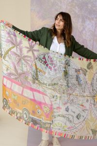 FLORIDA Foulard en Modal, soie pour Femme 100 x 180 CM - - Storiatipic FLORIDA Foulard en Modal, soie pour Femme 100 x 180 CM - - Storiatipic