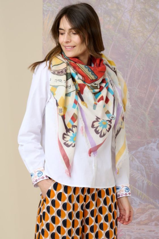 MIMA Cotton Scarf, Modal - - Storiatipic