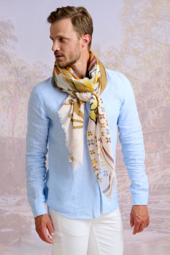 CASTEL Cotton Scarf - - Storiatipic
