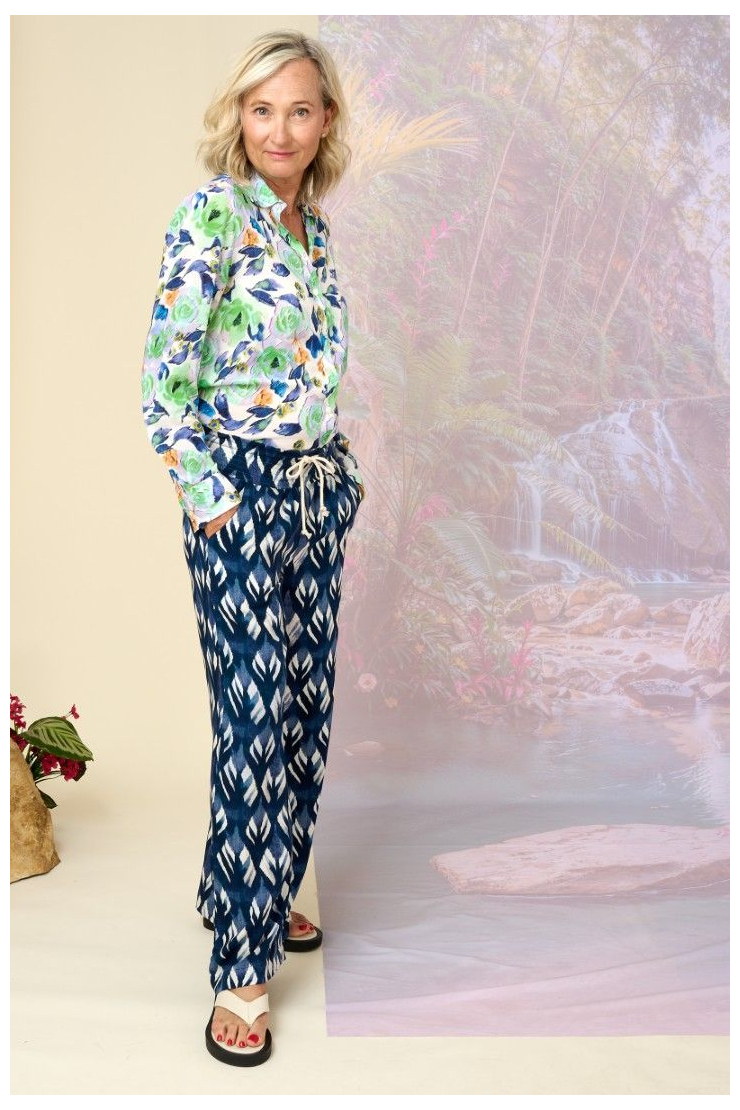 EMILE IKAT Pantalones y Shorts de Viscosa - - Storiatipic