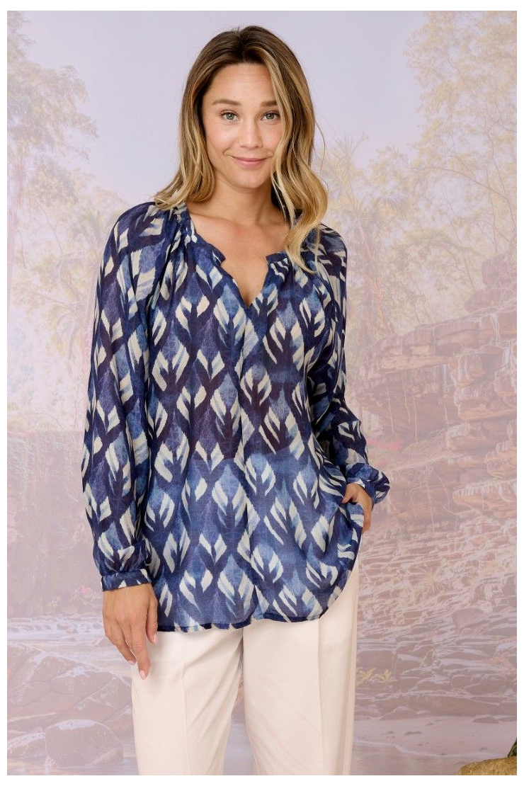 IRIS IKAT Blusas y camisas Modal, Viscosa - - Storiatipic