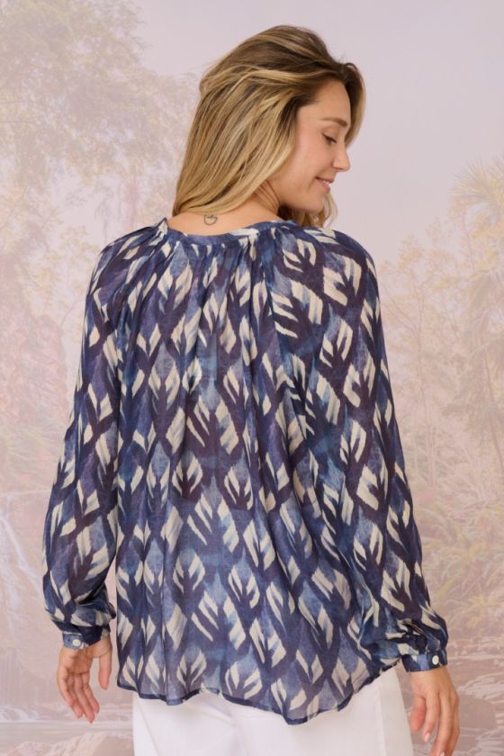 IRIS IKAT Blouses & Chemises en Modal, Viscose - - Storiatipic
