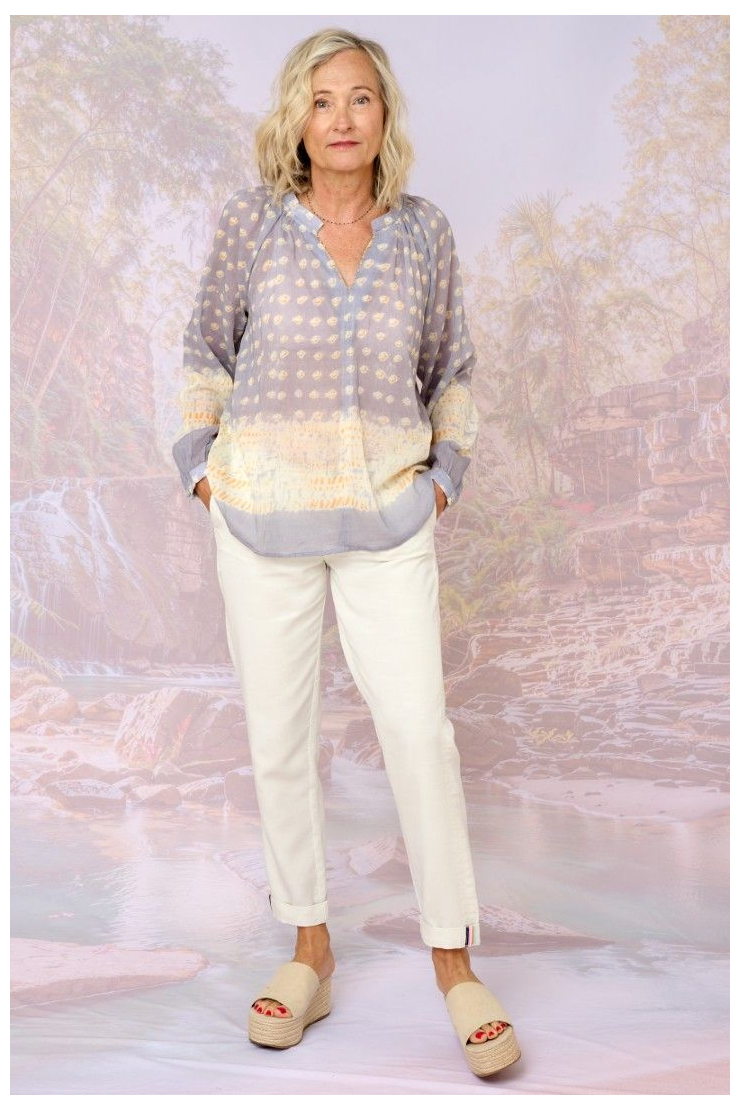 Blusas y camisas de algodón IRIS Polka Dot - - Storiatipic