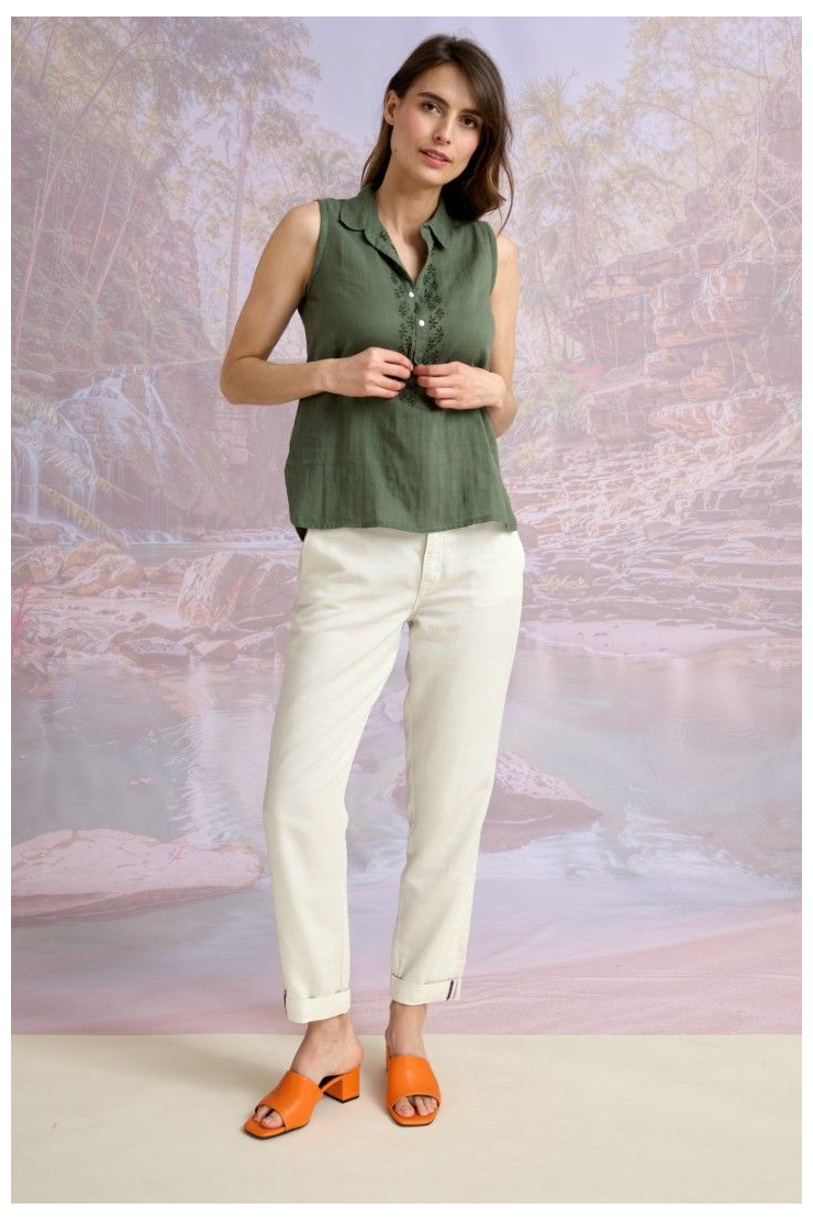 JADE Pantalones y Shorts en Lyocell, Lino - - Storiatipic