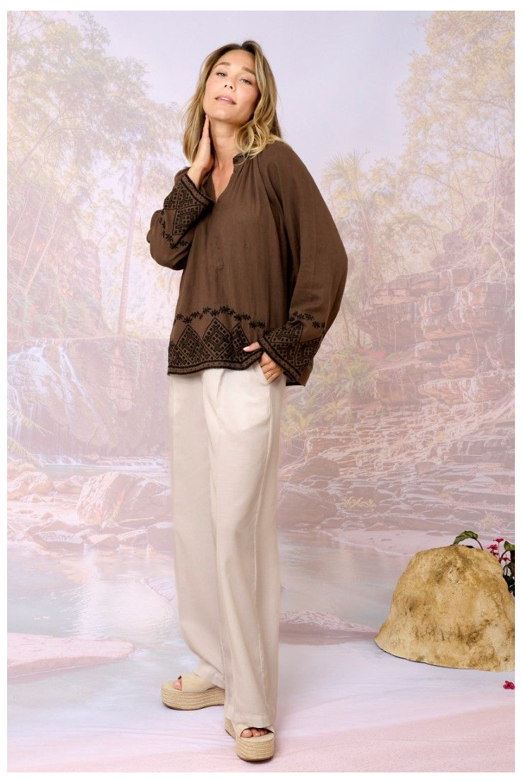 OLSEN UNI Blusas y camisas dobles de algodón - - Storiatipic