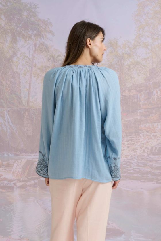 OLSEN UNI Blusas y camisas dobles de algodón - - Storiatipic