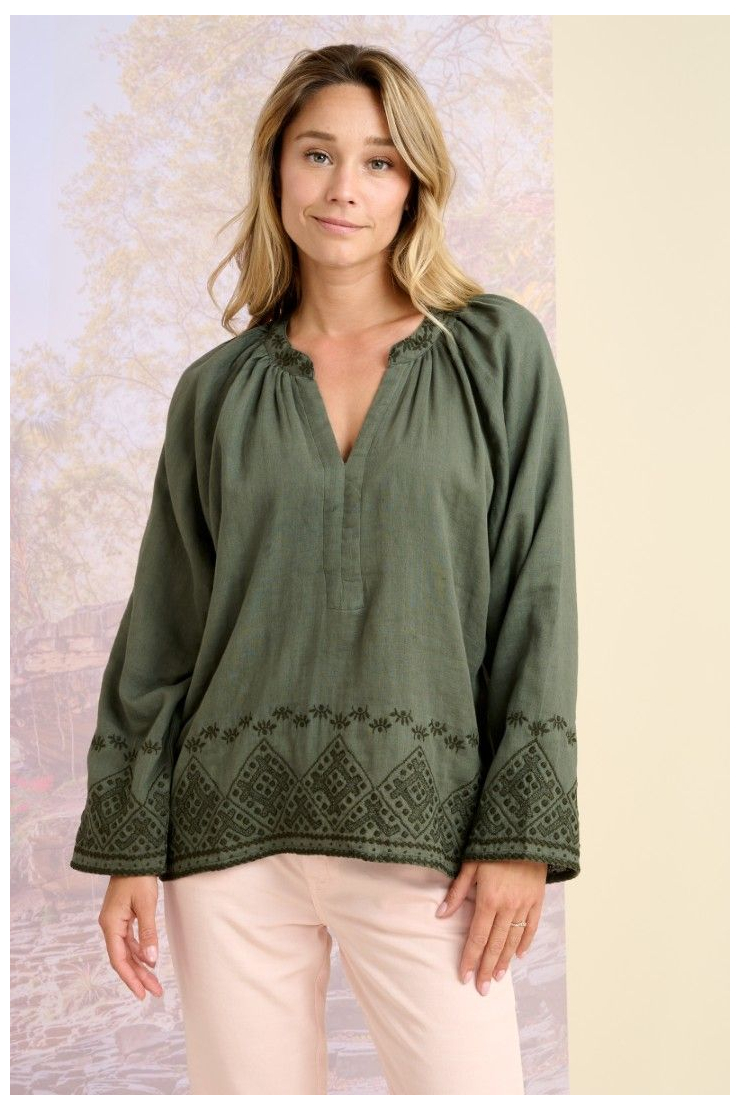 OLSEN UNI Blusas y camisas dobles de algodón - - Storiatipic