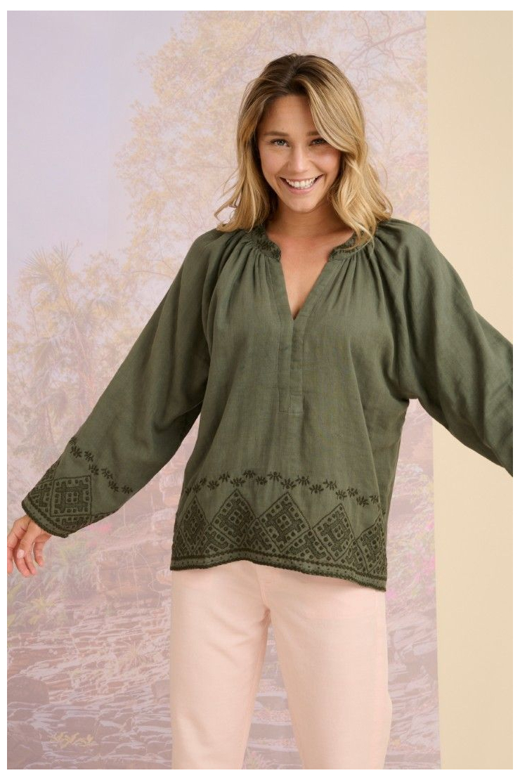 OLSEN UNI Blusas y camisas dobles de algodón - - Storiatipic