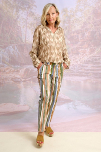 ROMANE LINEA Pantalones y Shorts de Algodón, Lycra - - Storiatipic