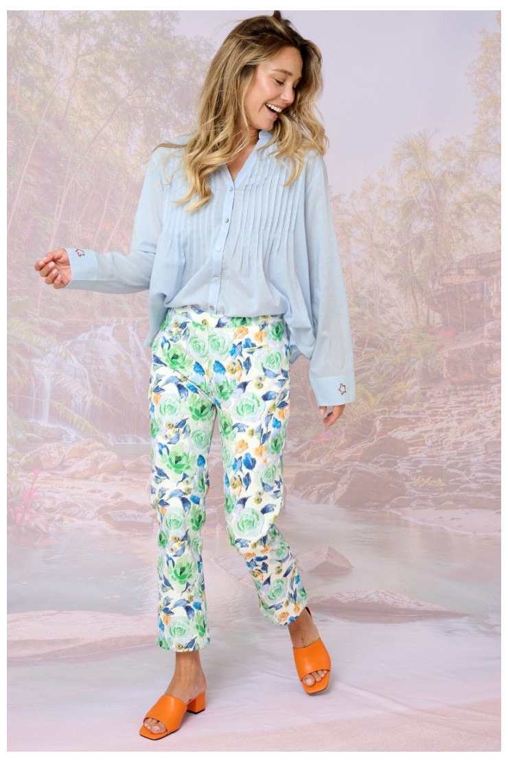 VICKY POESIE Pantalones y shorts de algodón en nido de abeja - - Storiatipic