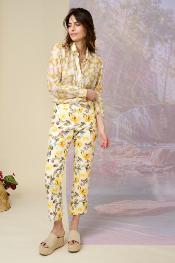 VICKY POESIE Pantalons & Shorts en Coton Honeycomb - - Storiatipic