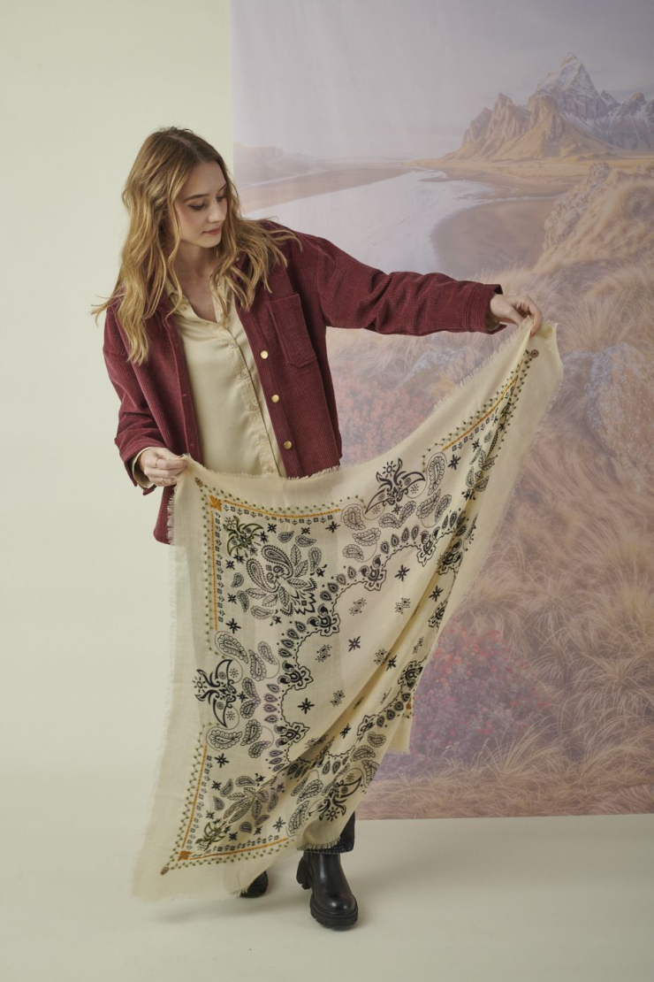 Petit carré NELLY en Laine