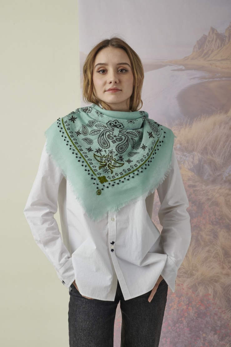 Petit carré NELLY en Laine