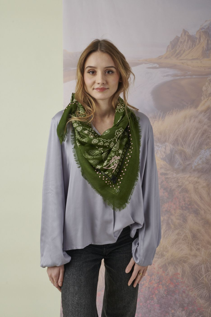 Petit carré NELLY en Laine