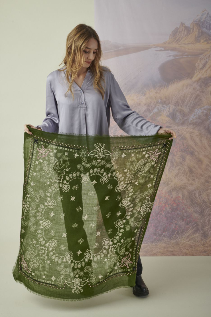 Petit carré NELLY en Laine