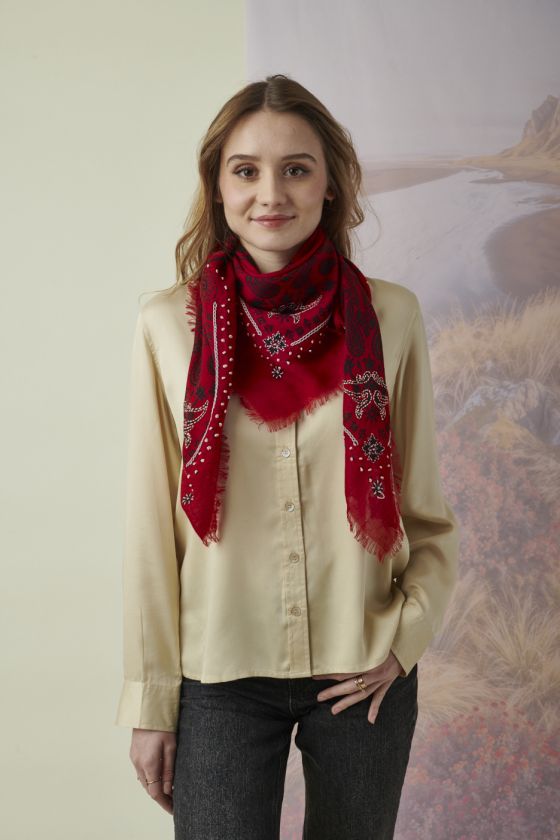 Petit carré NELLY en Laine