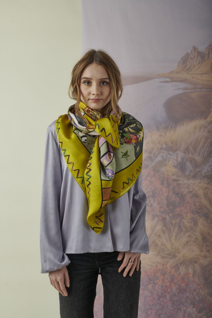 Grand carré SOPHIE BIG en Soie pour Femme | Storiatipic