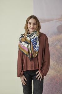 Grand carré TALLIE BIG en Soie pour Femme | Storiatipic