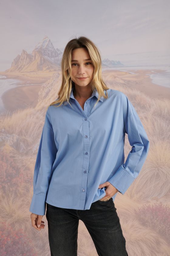 Blouses & Chemises PIA POPELINE en Coton pour Femme | Storiatipic