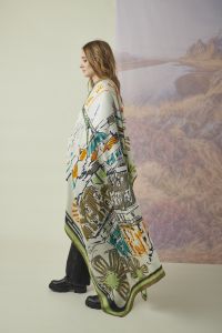 TALLIE BIG Large Silk Square Scarf for Woman | Storiatipic