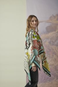 TALLIE BIG Large Silk Square Scarf for Woman | Storiatipic