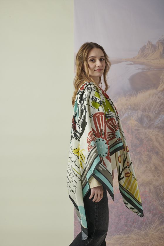 Grand carré TALLIE BIG en Soie pour Femme | Storiatipic