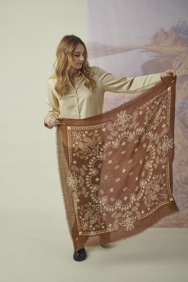 Petit carré NELLY en Laine