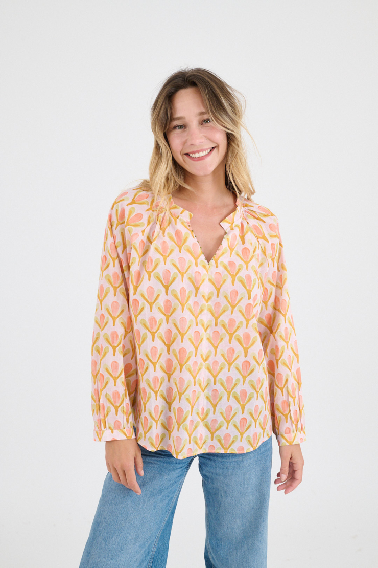 IRIS TULIP Blouse - Rose