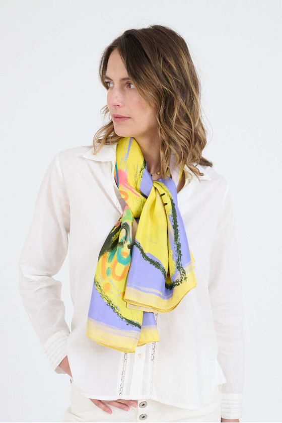 Grands carrés HEART BIG - Yellow