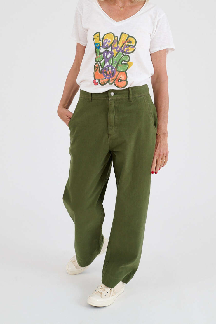 Pantalones AXEL TWILL - Verde