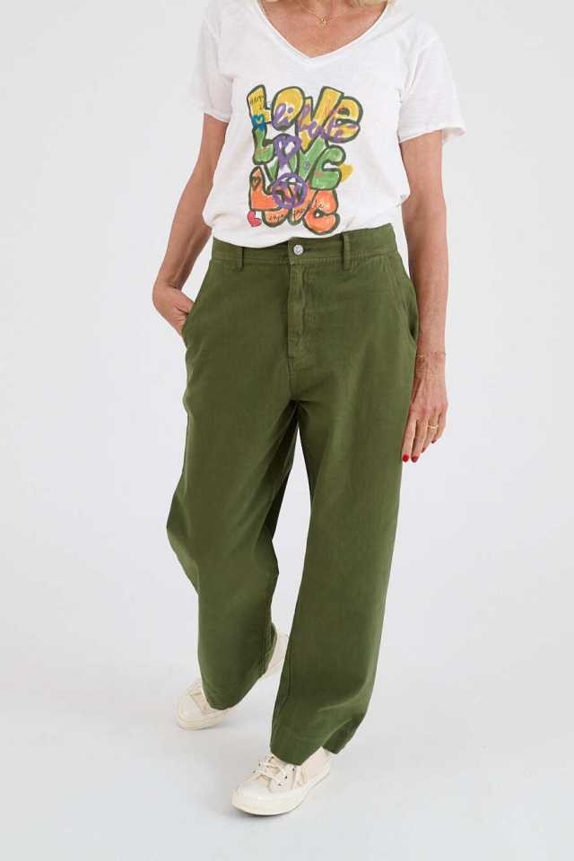 AXEL TWILL Cotton Women's Trousers | Story Topic