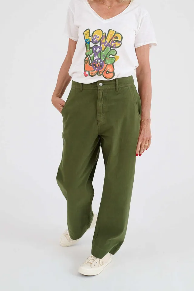 AXEL TWILL Cotton Women's Trousers | Story Topic