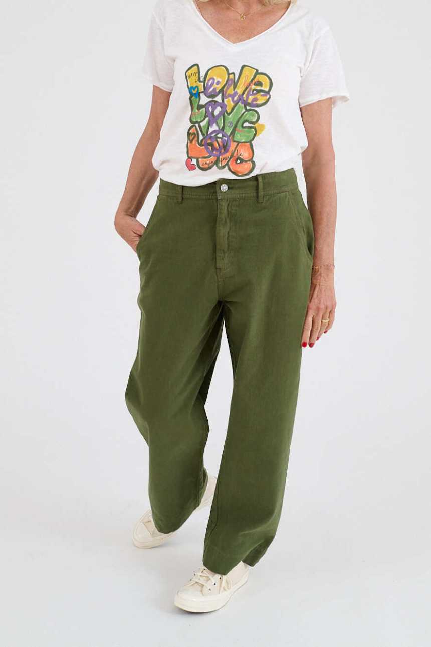 AXEL TWILL Cotton Women's Trousers | Story Topic